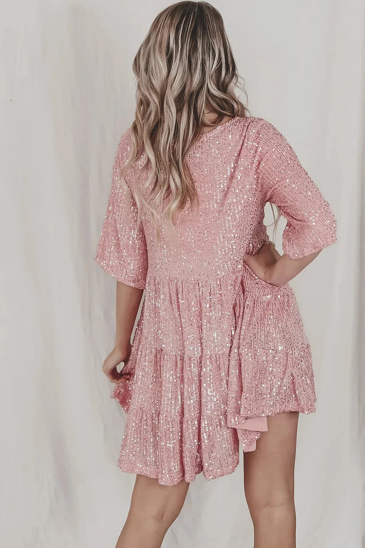 Last Day 75%-✨Sequin Baby Doll Dress