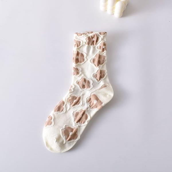 Sale 50%OFF-5 Pairs Women's Elegant Embossed Floral Cotton Socks