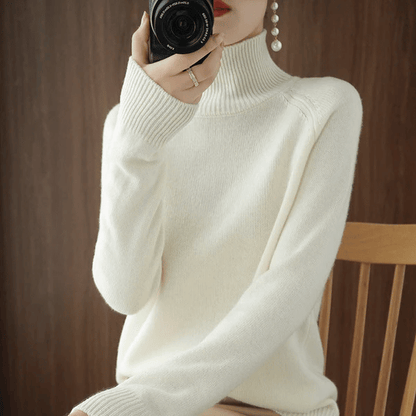 Women's Solid Turtleneck Knit Sweater(Buy 2 Free Shipping)