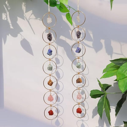 🔥LAST DAY SALE 49% OFF-Raw Crystal 7 Chakra Gemstone Wall Decor