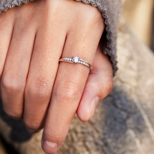 TOUJOURS AVEC VOUS BAGUE D'ACCENT RONDE