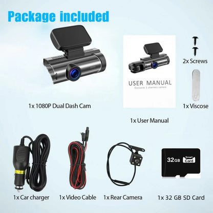 🚗📹 Drive Smarter with Our 170° Wide-Angle Dash Cam – Dual Lens, 1080p Clarity!