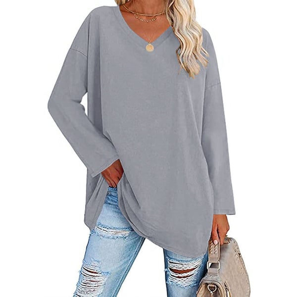 💋Women's loose long sleeve fashion V-neck knit top (Buy 2 Free Shipping)