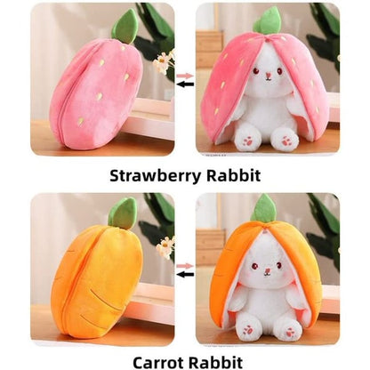 🔥2023 HOT SALE - 49% OFF🔥Strawberry Bunny Transformed into Little Rabbit Fruit Doll Plush Toy