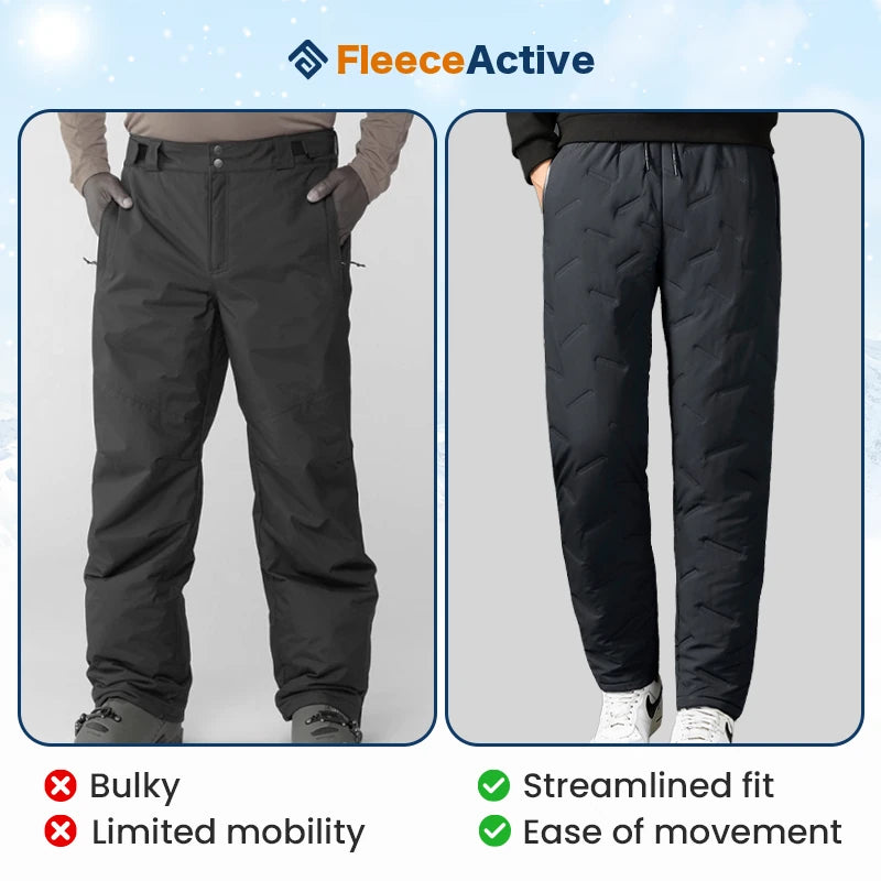 FleeceActive - VENTE DU DERNIER JOUR À 70 % - Pantalon imperméable unisexe doublé en polaire