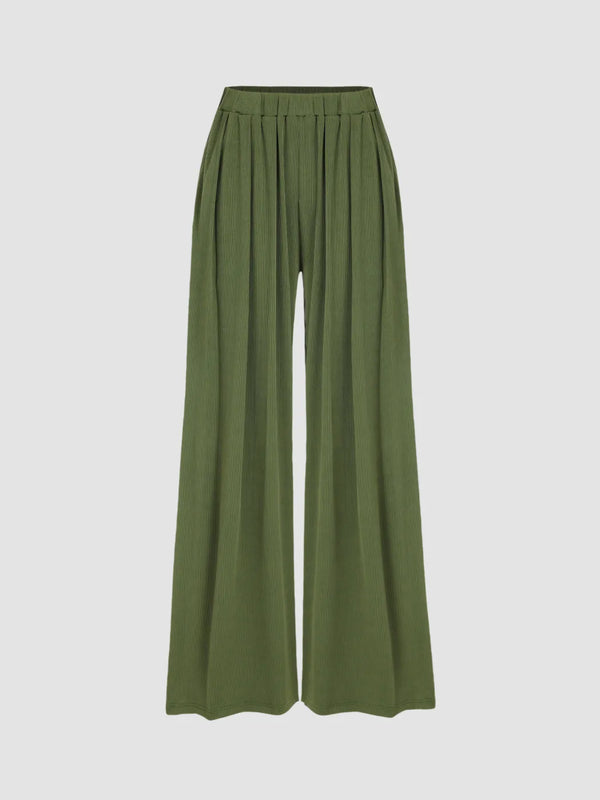 High Elastic Wide Leg Pants