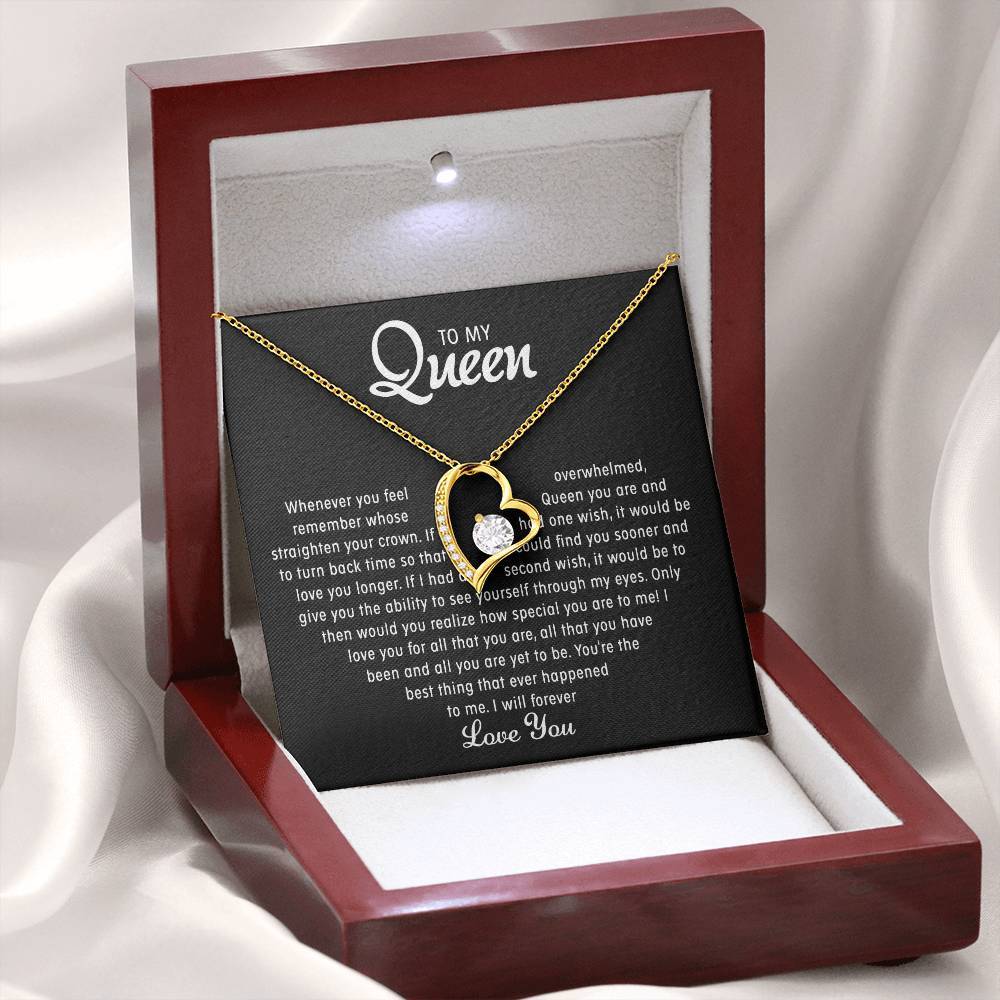 To my Queen – Love Heart Necklace