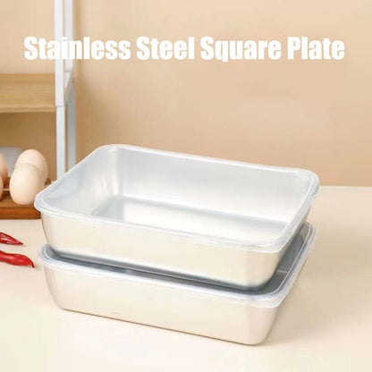 Stainless Steel Square Plate（With Lid）