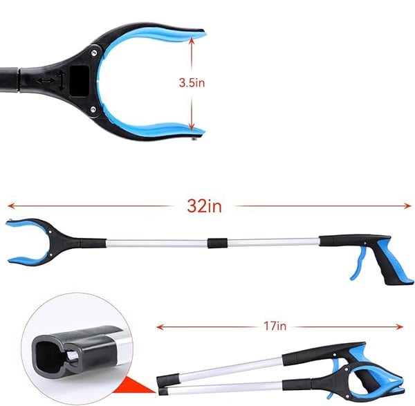 2024 Newly Upgraded Foldable Grabber With 360° Swivel Clip