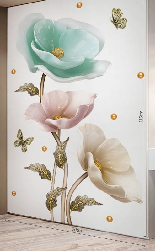 (❤️ HOT SALE- 49% OFF) Flower wall sticker wallpaper