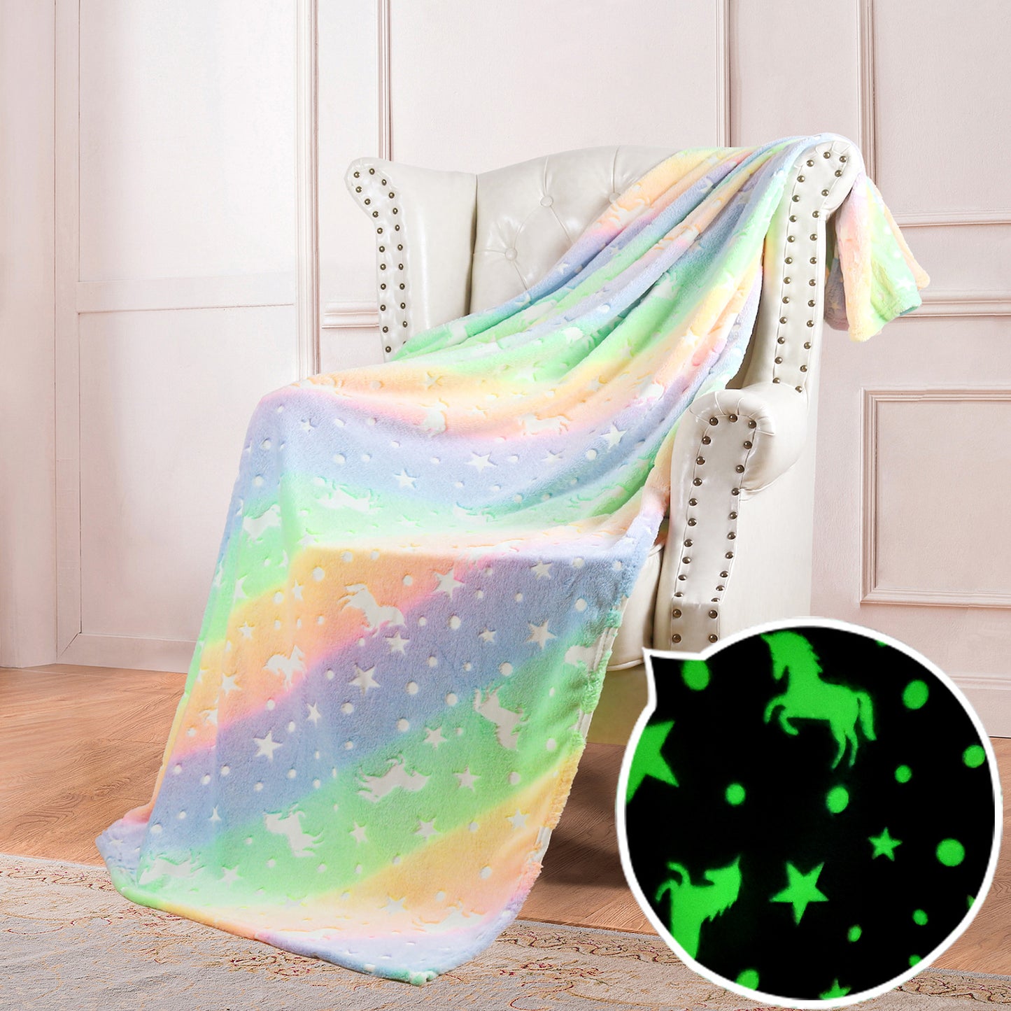 Hurry up! Sale Ends in 01:57:36.3 😊Double Sided Flannel Luminous Blanket-🔥