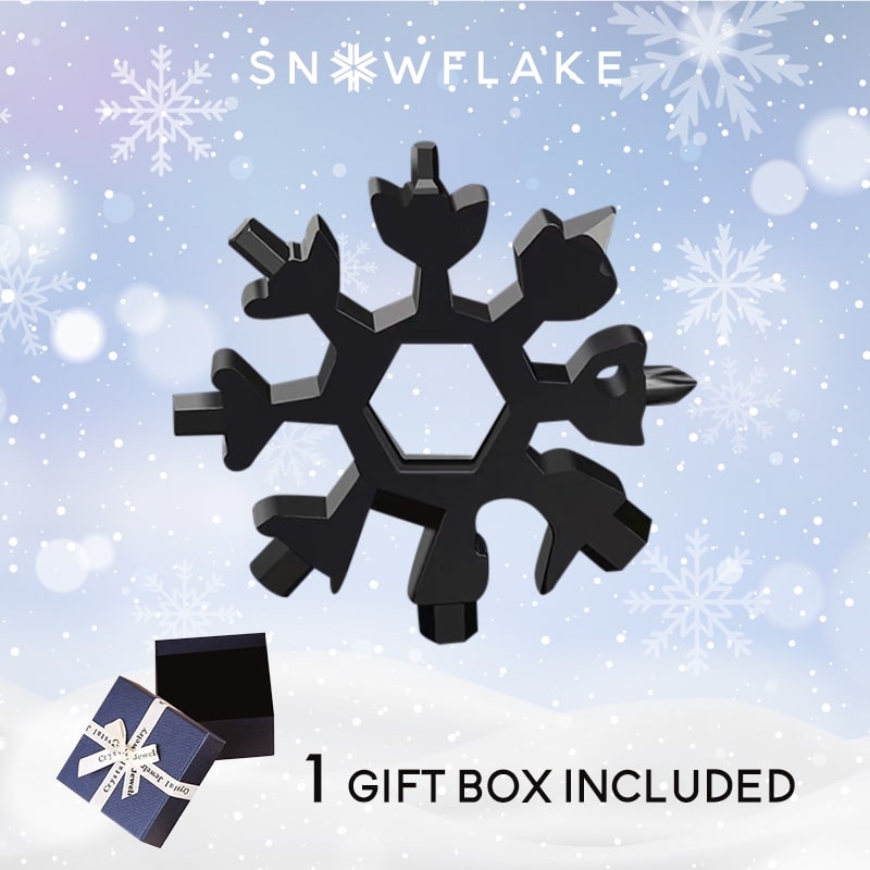 Snowflake - Multiherramienta 18 en 1 de acero inoxidable portátil para aventuras al aire libre