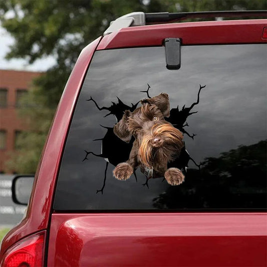 Schnauzer Crack Car Sticker, Toilet Sticker, Fridge Sticker 5