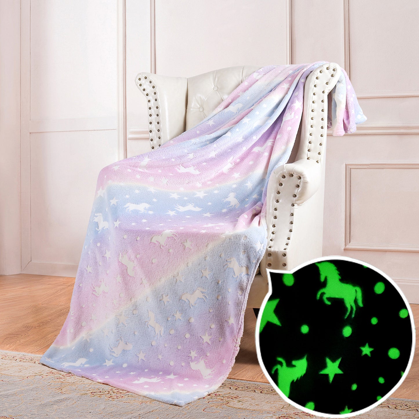 Hurry up! Sale Ends in 01:57:36.3 😊Double Sided Flannel Luminous Blanket-🔥