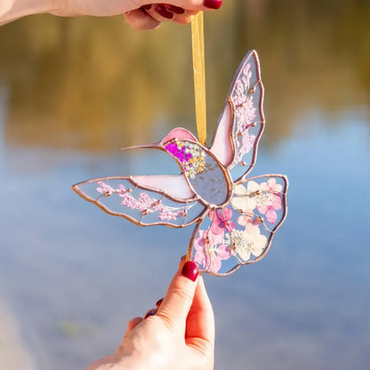 🌸Hummingbird Stained Window Hangings