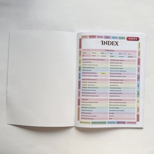 ✍️2026 Declutter Journal Workbook | Transform Your Home in 52 Weeks