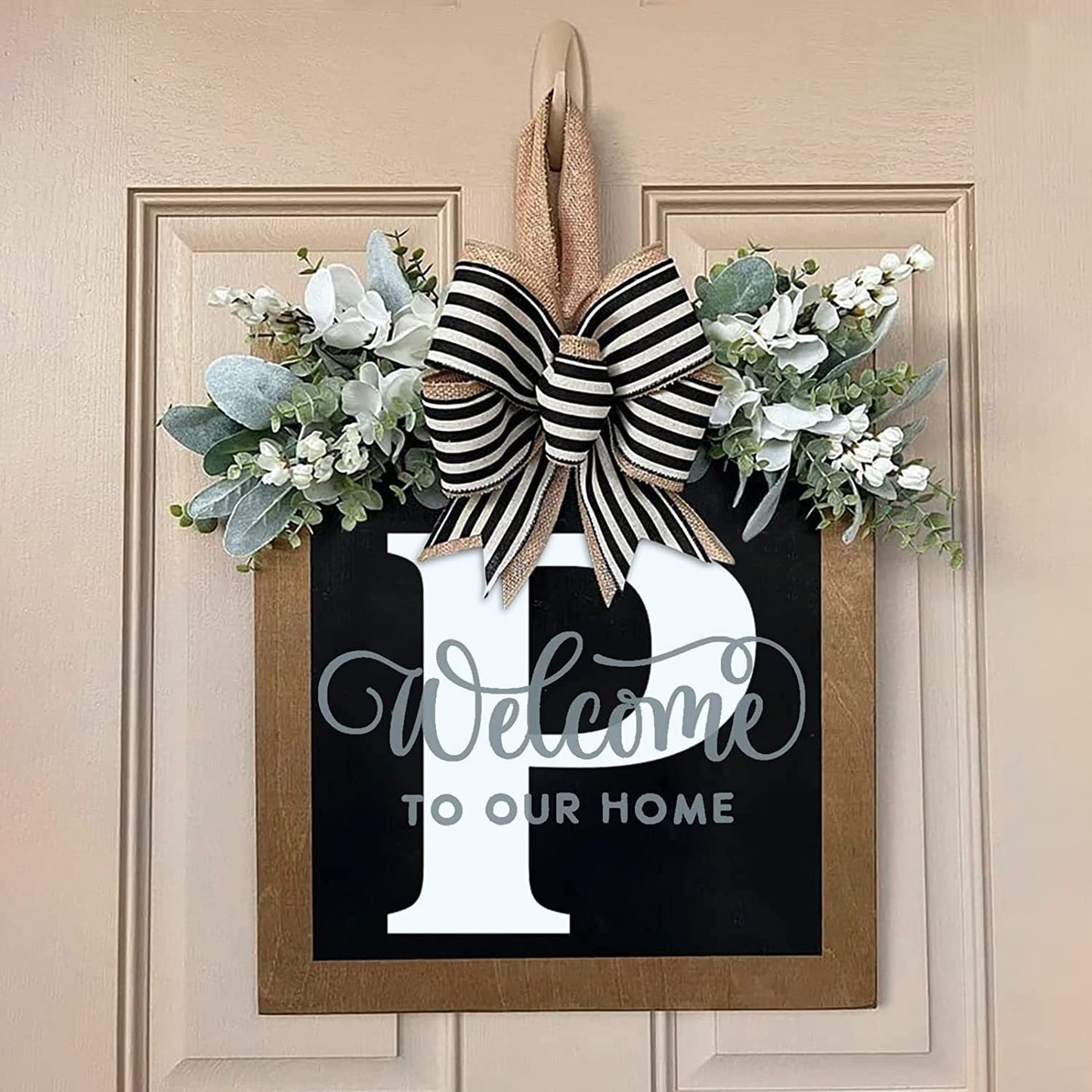 ✨26 INITIAL LAST NAME FRONT DOOR WREATH (BUY 2 FREE SHIPPING)