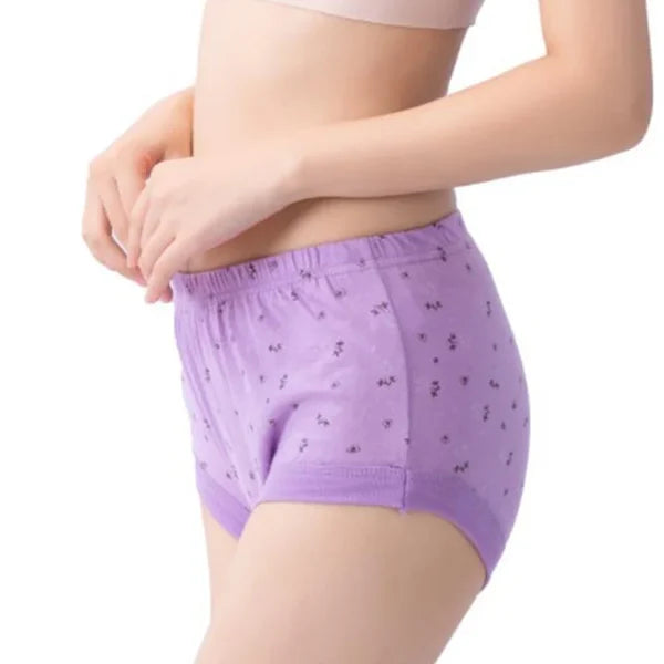 🔥 Pay 1 Get 4 New High-Waist Ladies Cotton Panties Plus Sizes