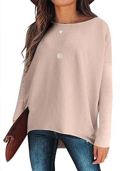 ✨Hot Sale 70% OFF⭐women's Irregular Oversized Dolman Sleeve Knitted Pullover