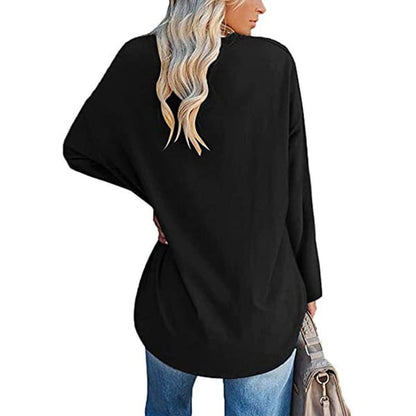 💋Women's loose long sleeve fashion V-neck knit top (Buy 2 Free Shipping)