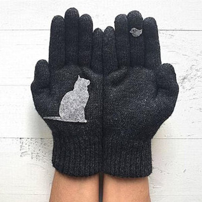 Gants en coton éventail de chats 