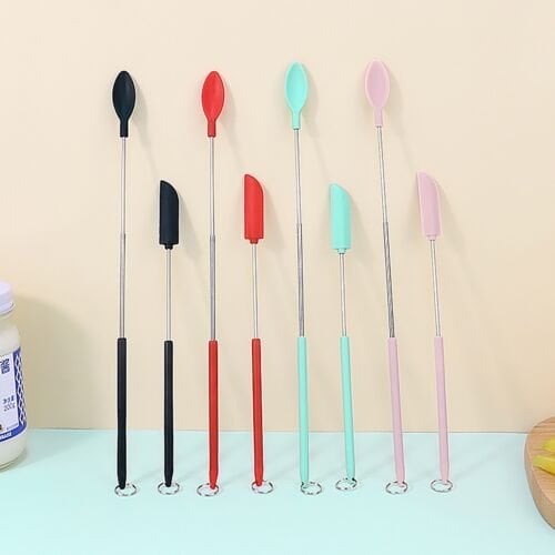 Mini spatule télescopique en silicone