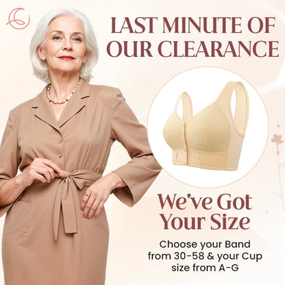 Front Closure Breathable Bra for Seniors