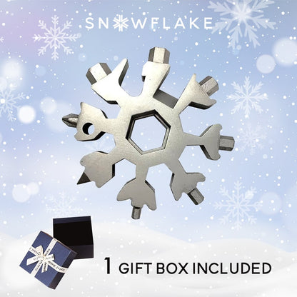 Snowflake - Multiherramienta 18 en 1 de acero inoxidable portátil para aventuras al aire libre