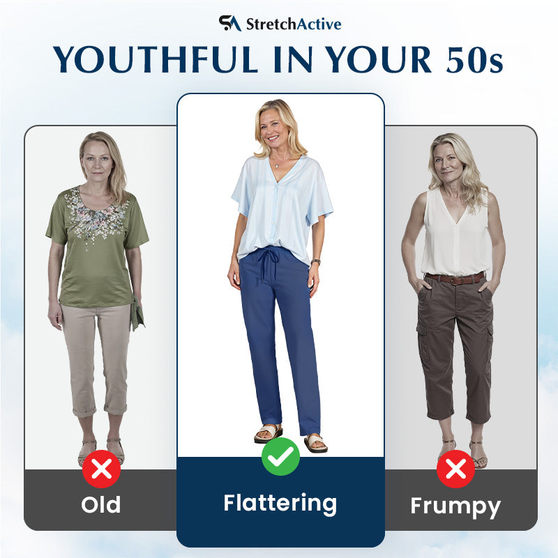 StretchActive - Women's Ultra Soft Stretch Perfect Drape Casual Pants