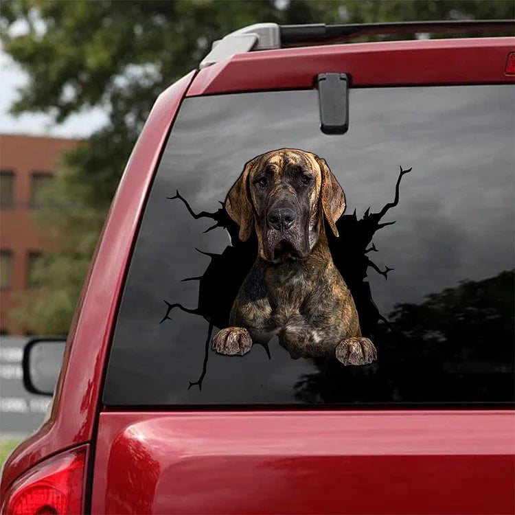 Great Dane Crack Sticker Dogs Lover 3