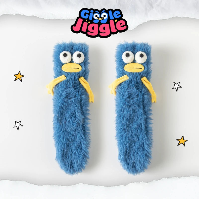 Giggle Jiggle - [Promotion du dernier jour - 65 % de réduction] Chaussettes originales 3D en velours corail