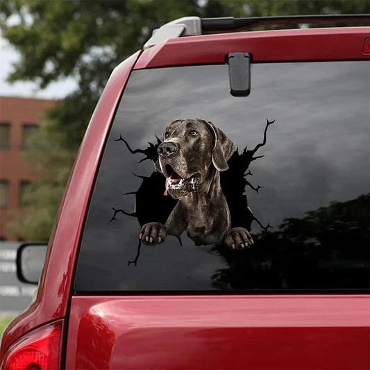 Pegatina Crack Gran Danés Amante de los Perros 8