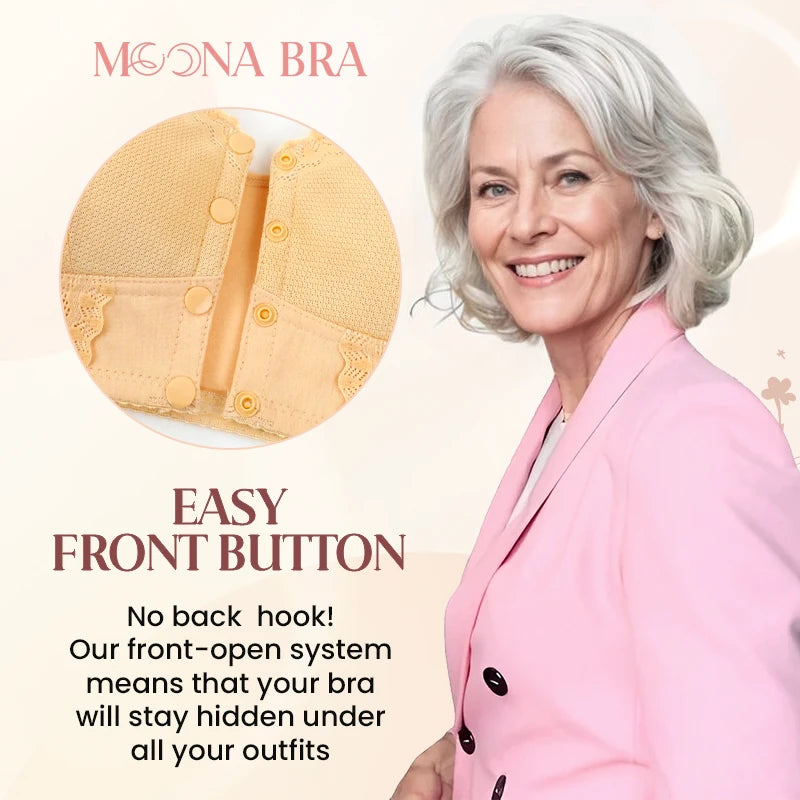 Front Closure Breathable Bra for Seniors