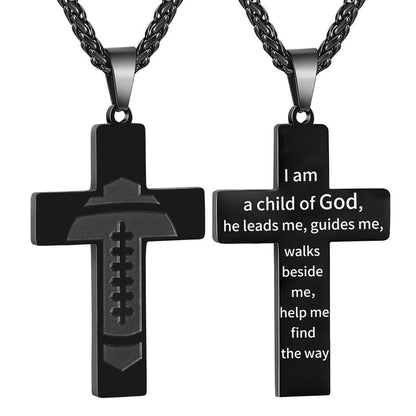 🔥LAST DAY 49% OFF - American Football Cross Bible Pendant