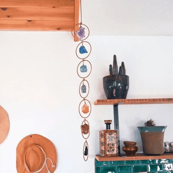 🔥LAST DAY SALE 49% OFF-Raw Crystal 7 Chakra Gemstone Wall Decor