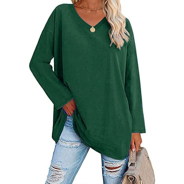 💋Women's loose long sleeve fashion V-neck knit top (Buy 2 Free Shipping)