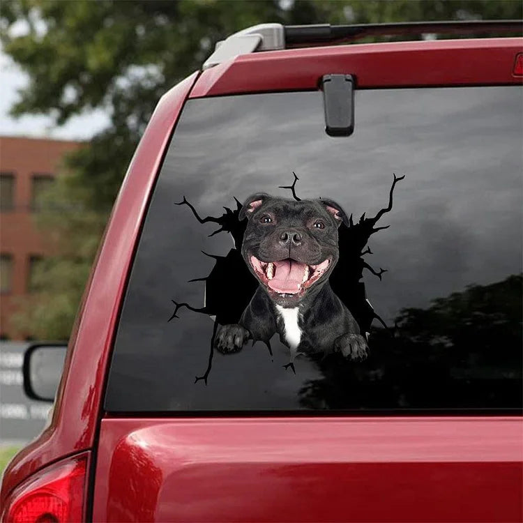 Pitbull Crack Car Sticker, Toilet Sticker, Fridge Sticker 4