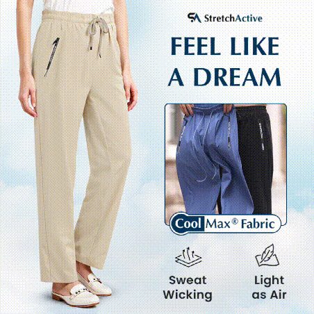 StretchActive - Women's Ultra Soft Stretch Perfect Drape Casual Pants