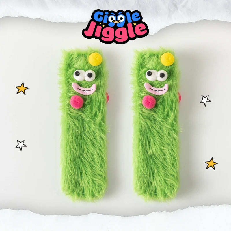 Giggle Jiggle - [Promotion du dernier jour - 65 % de réduction] Chaussettes originales 3D en velours corail