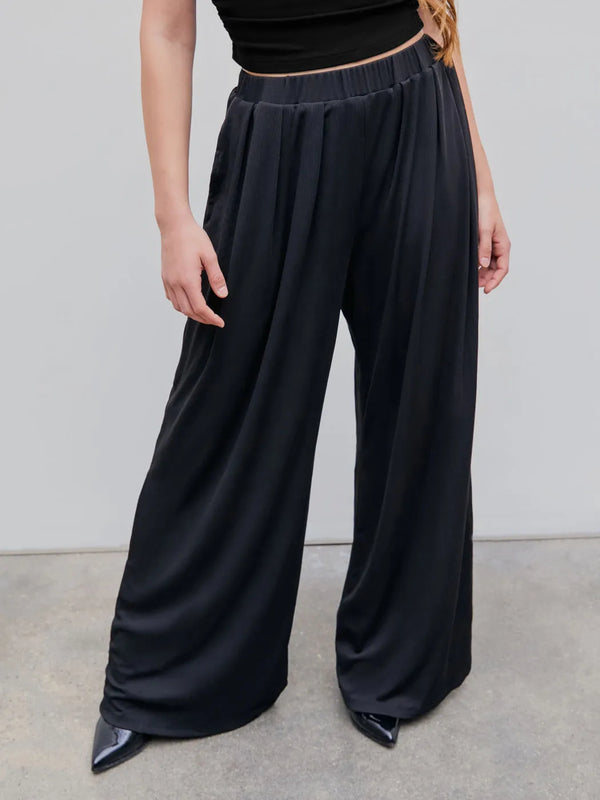 High Elastic Wide Leg Pants