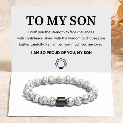 Para mi hijo, estoy muy orgulloso de ti Pulsera magnética 