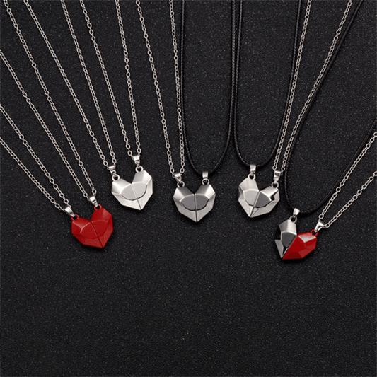 Pendentifs coeur magnétiques pour couples (2 pièces)