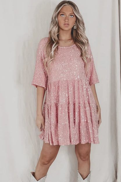 Last Day 75%-✨Vestido Baby Doll con lentejuelas