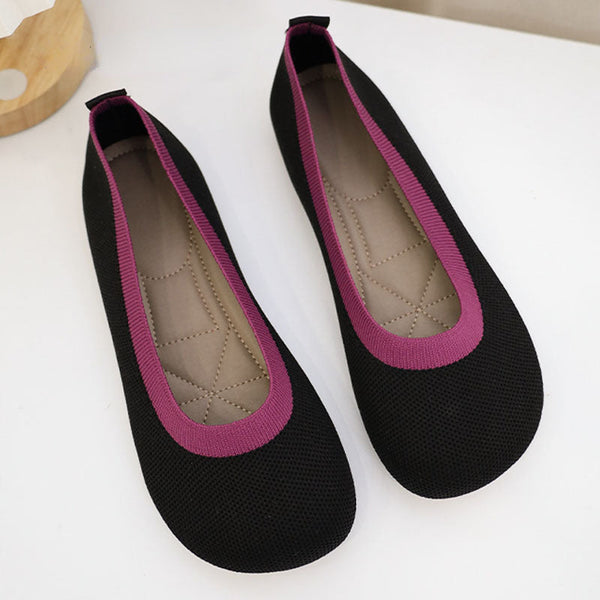 Weaving Breathable Loafers Comfortable Walking Casual Flats Shoes