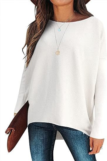 ✨Hot Sale 70% OFF⭐women's Irregular Oversized Dolman Sleeve Knitted Pullover