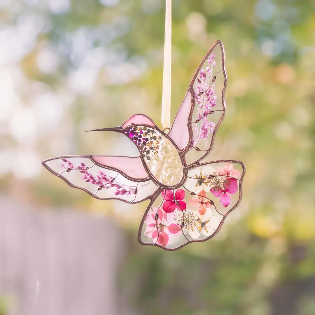 🌸Hummingbird Stained Window Hangings