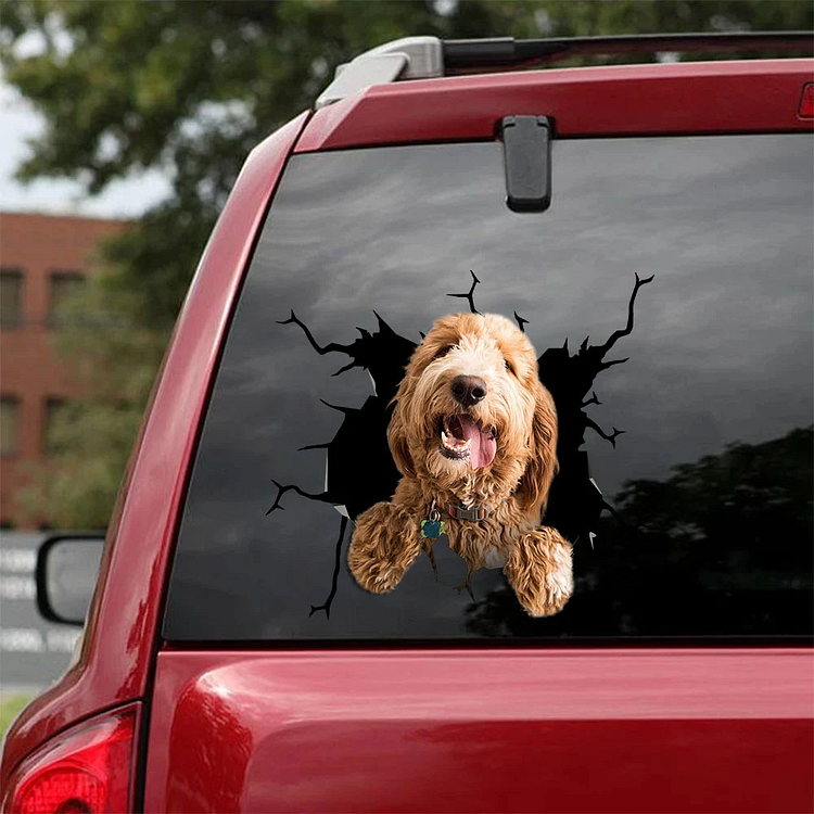 ES03 GoldenDoodle Car Stickers