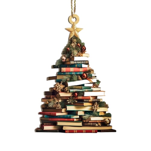 🎅📚Christmas Book Tree Ornament - Book Lover Christmas Ornament