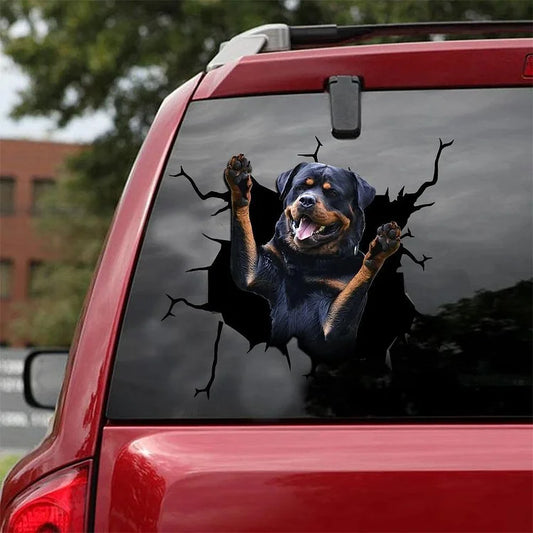 ROTTWEILER CRACK CAR STICKER 19