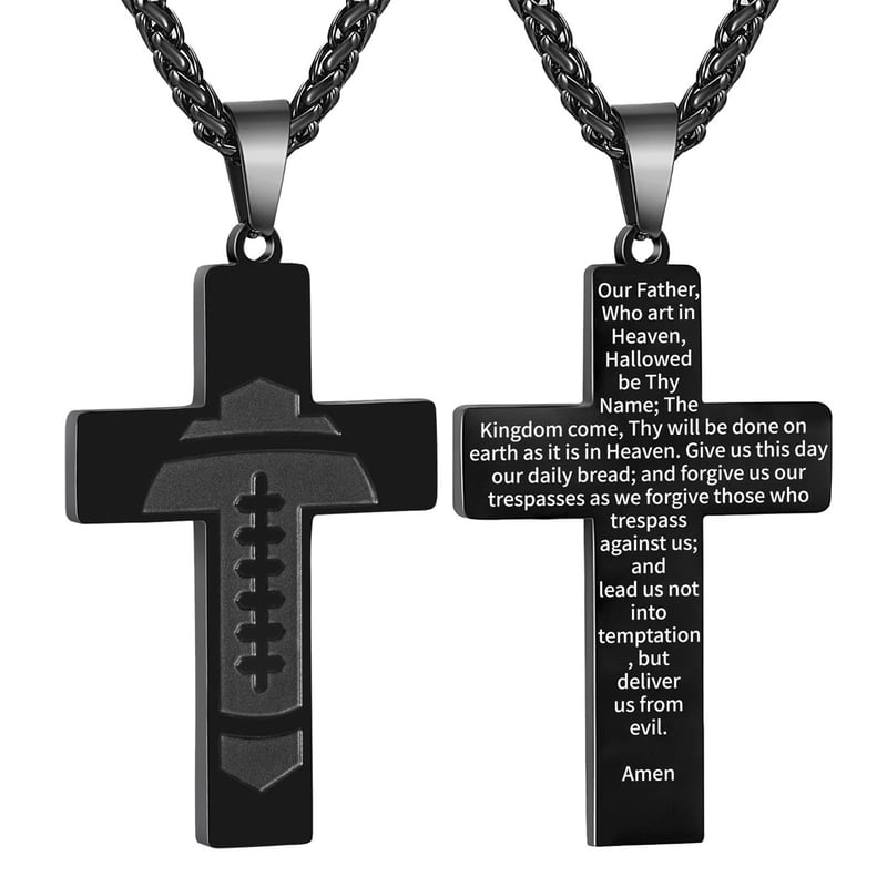 🔥LAST DAY 49% OFF - American Football Cross Bible Pendant